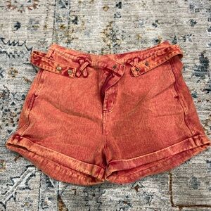 Gilded Intent Women's Orange Jean Shorts